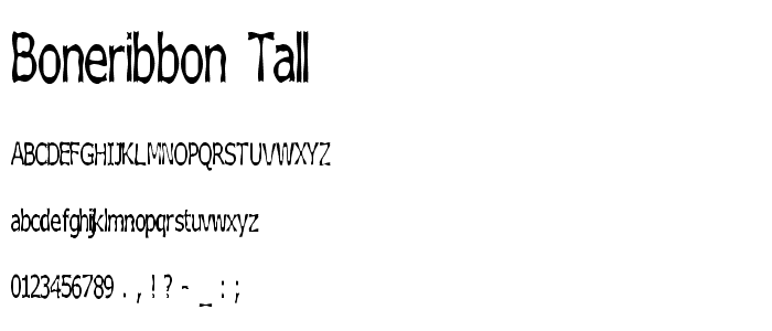 Boneribbon Tall font